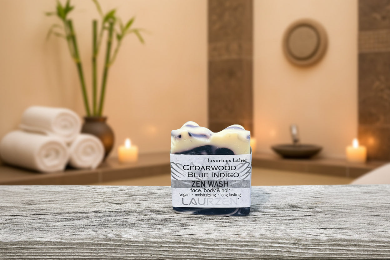 Cedarwood & Blue Indigo Zen Wash — 3-in-1 Cleansing Bar