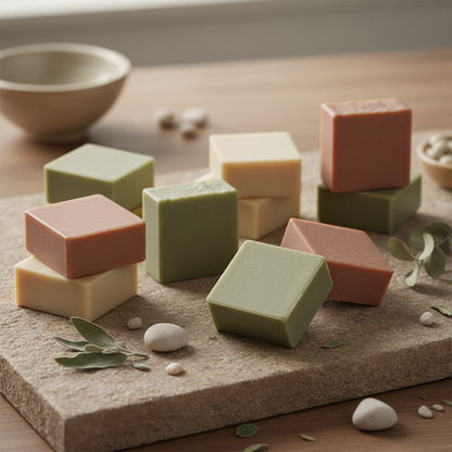 10 square bar soaps