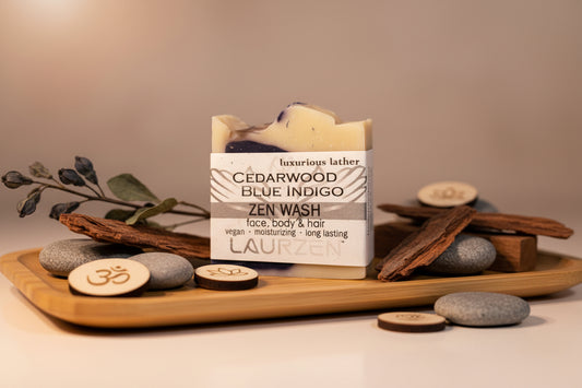 Cedarwood & Blue Indigo Zen Wash — 3-in-1 Cleansing Bar