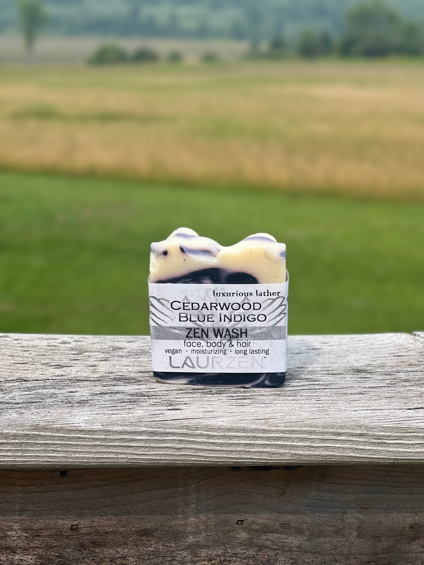 LaurZen Cedarwood & Blue Indigo 3-in-1 Zen Wash for Face, Body, and Hair