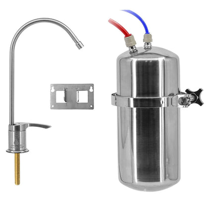 Aquaperform below-sink system with brushed nickel faucet