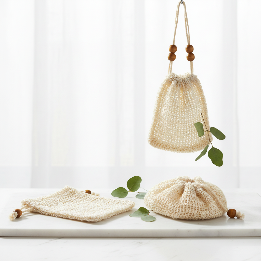 Natural Sisal Soap Saver Bags