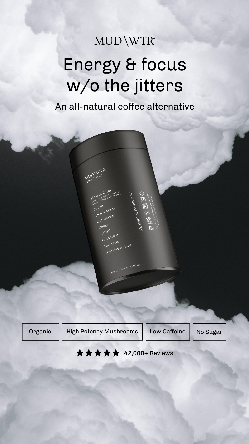 MudWtr Original — 30 Servings (Coffee Alternative with Mushrooms)